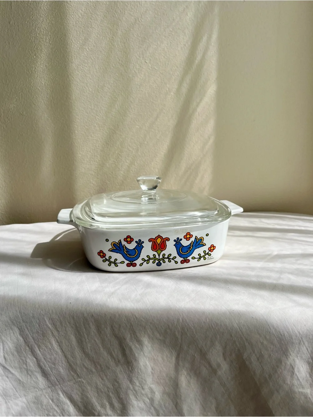 Vintage Corning Ware Country Festival Casserole Dish with Lid